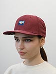 Бейсболка DJINNS арт. 6P TrueFit Cord Mountains (бордовый)